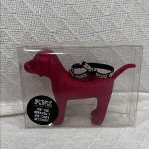 Pink Glitter Dog Ornament